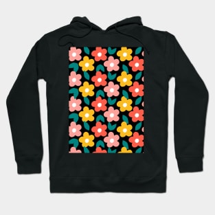 Ditsy Floral Black Hoodie